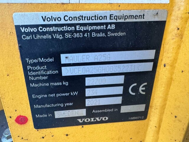 Volvo A25G Dumper 22,7 Ton 2.957 Stunden - Градежна машина: слика 5 Volvo A25G Dumper 22,7 Ton 2.957 Stunden - Градежна машина: слика 5