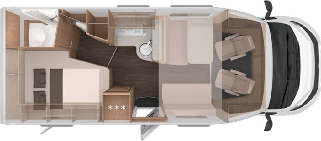 Knaus L!VE WAVE 650 MF Platinum Selection Vermieterpak - Полуинтегриран кампер: слика 2 Knaus L!VE WAVE 650 MF Platinum Selection Vermieterpak - Полуинтегриран кампер: слика 2