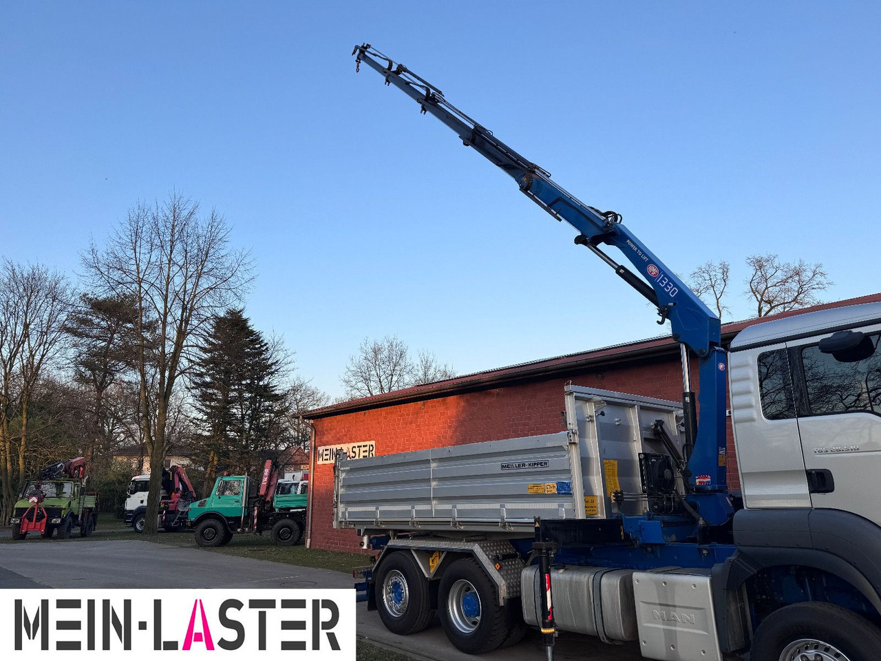 MAN Aufbau Meiller Bordmatik + HMF 1330 K4 15m Funk - Кипер, Камион со кран: слика 3 MAN Aufbau Meiller Bordmatik + HMF 1330 K4 15m Funk - Кипер, Камион со кран: слика 3