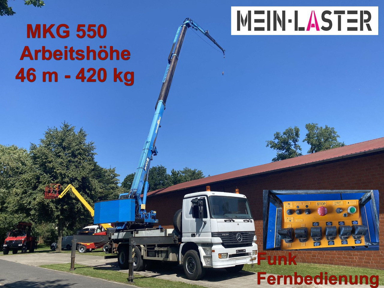 Mercedes-Benz 3335 V6 MKG 550 Ta2-a2 -46m 420 kg Funk - Камион со кран: слика 1 Mercedes-Benz 3335 V6 MKG 550 Ta2-a2 -46m 420 kg Funk - Камион со кран: слика 1