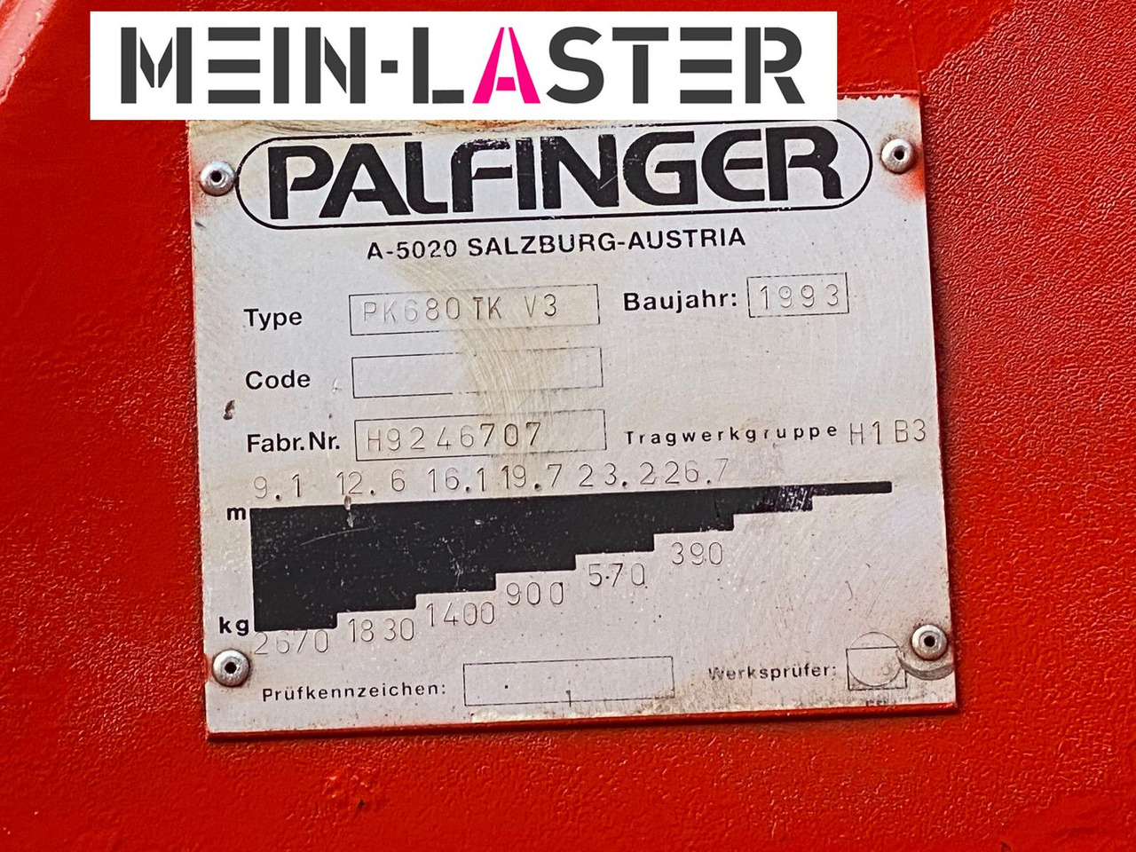 Mercedes-Benz Palfinger PK 680 TK 26,7 m-max.2.410 kg -Funk FB - Камион со кран: слика 5 Mercedes-Benz Palfinger PK 680 TK 26,7 m-max.2.410 kg -Funk FB - Камион со кран: слика 5