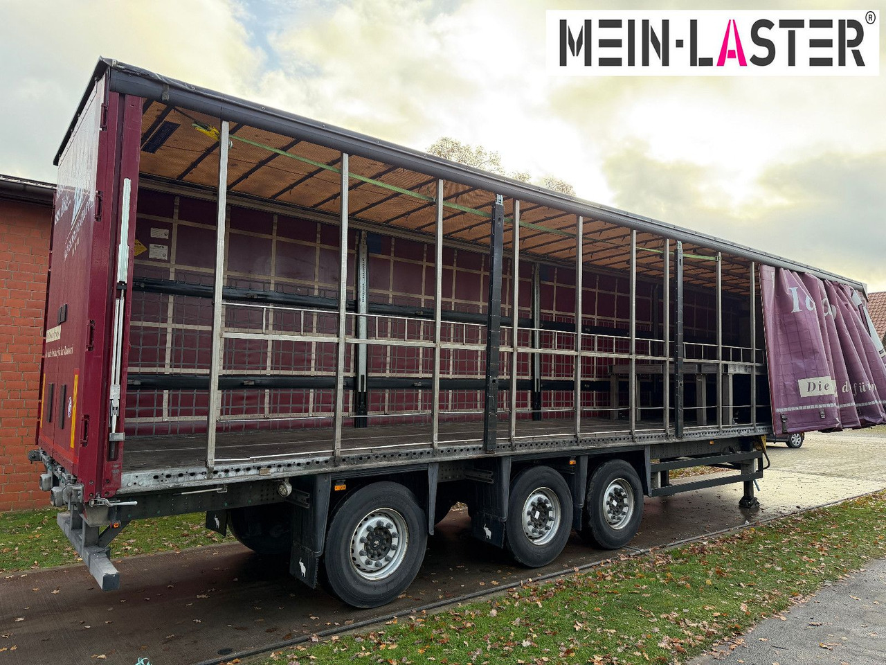 Schmitz Cargobull Edscha R+L Lenkachse Staplerhalterung TÜV 10-26 - Полуприколка со церада: слика 2 Schmitz Cargobull Edscha R+L Lenkachse Staplerhalterung TÜV 10-26 - Полуприколка со церада: слика 2