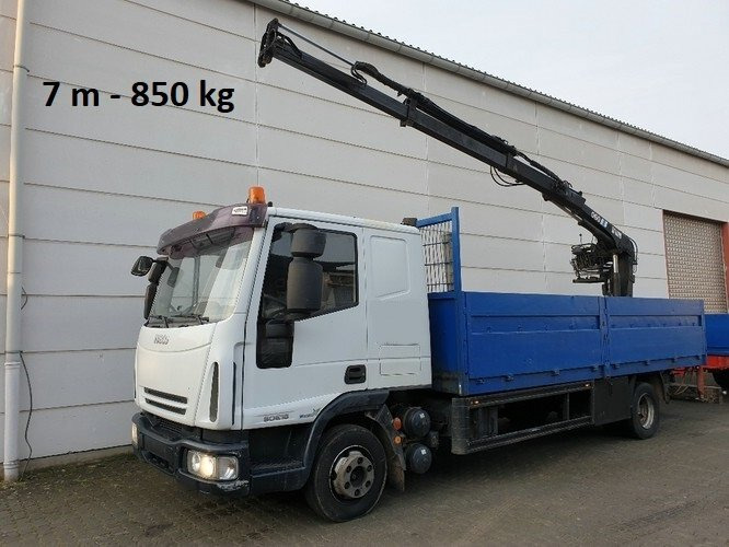 Iveco EuroCargo 80E 18 4x2 Euro Cargo ML 80 E 18, Hiab Kran 060-2 - Камион со кран, Камион со платформа: слика 1 Iveco EuroCargo 80E 18 4x2 Euro Cargo ML 80 E 18, Hiab Kran 060-2 - Камион со кран, Камион со платформа: слика 1