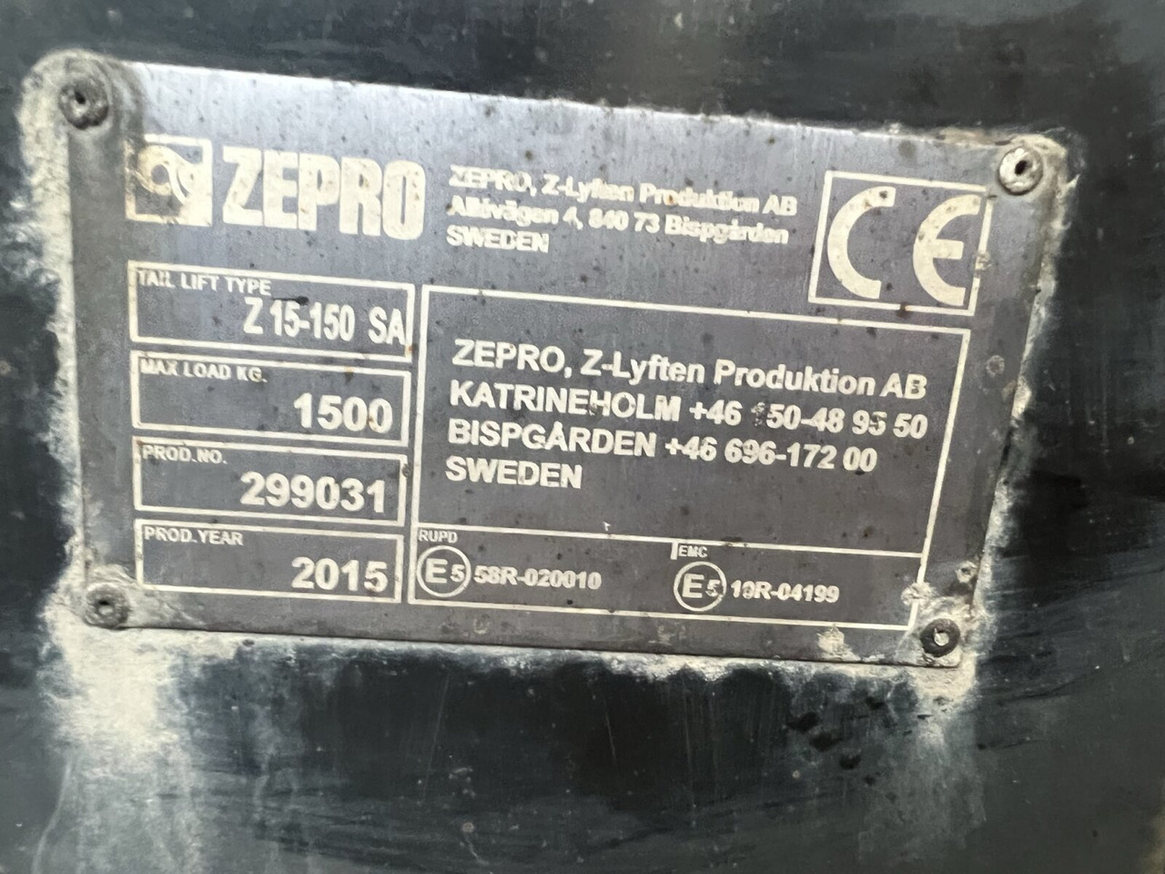 LBW Z 15-150 SA LBW Z 15-150 SA, 1,5t - Заден лифт за утовар за Камион: слика 4 LBW Z 15-150 SA LBW Z 15-150 SA, 1,5t - Заден лифт за утовар за Камион: слика 4
