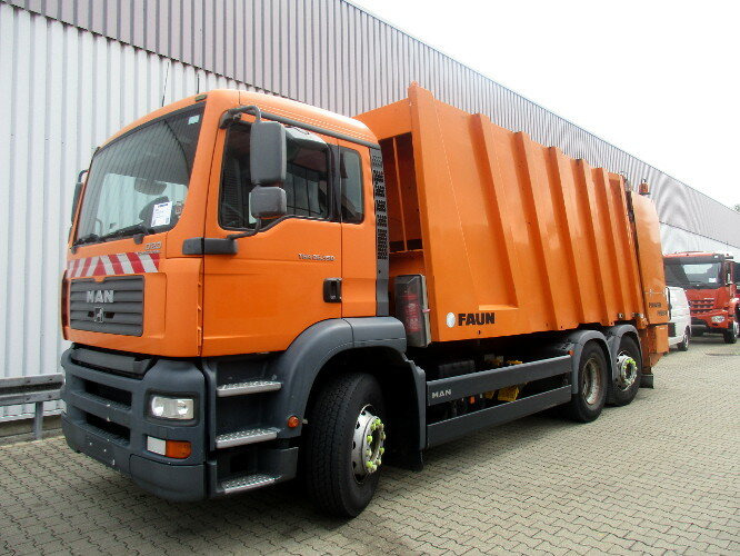 MAN TGA 26.350 6x2-2BL TGA 26.350/400 6x2-2BL FAUN POWER PRESS 524, OHNE MOTOR! - Камион за ѓубре: слика 1 MAN TGA 26.350 6x2-2BL TGA 26.350/400 6x2-2BL FAUN POWER PRESS 524, OHNE MOTOR! - Камион за ѓубре: слика 1