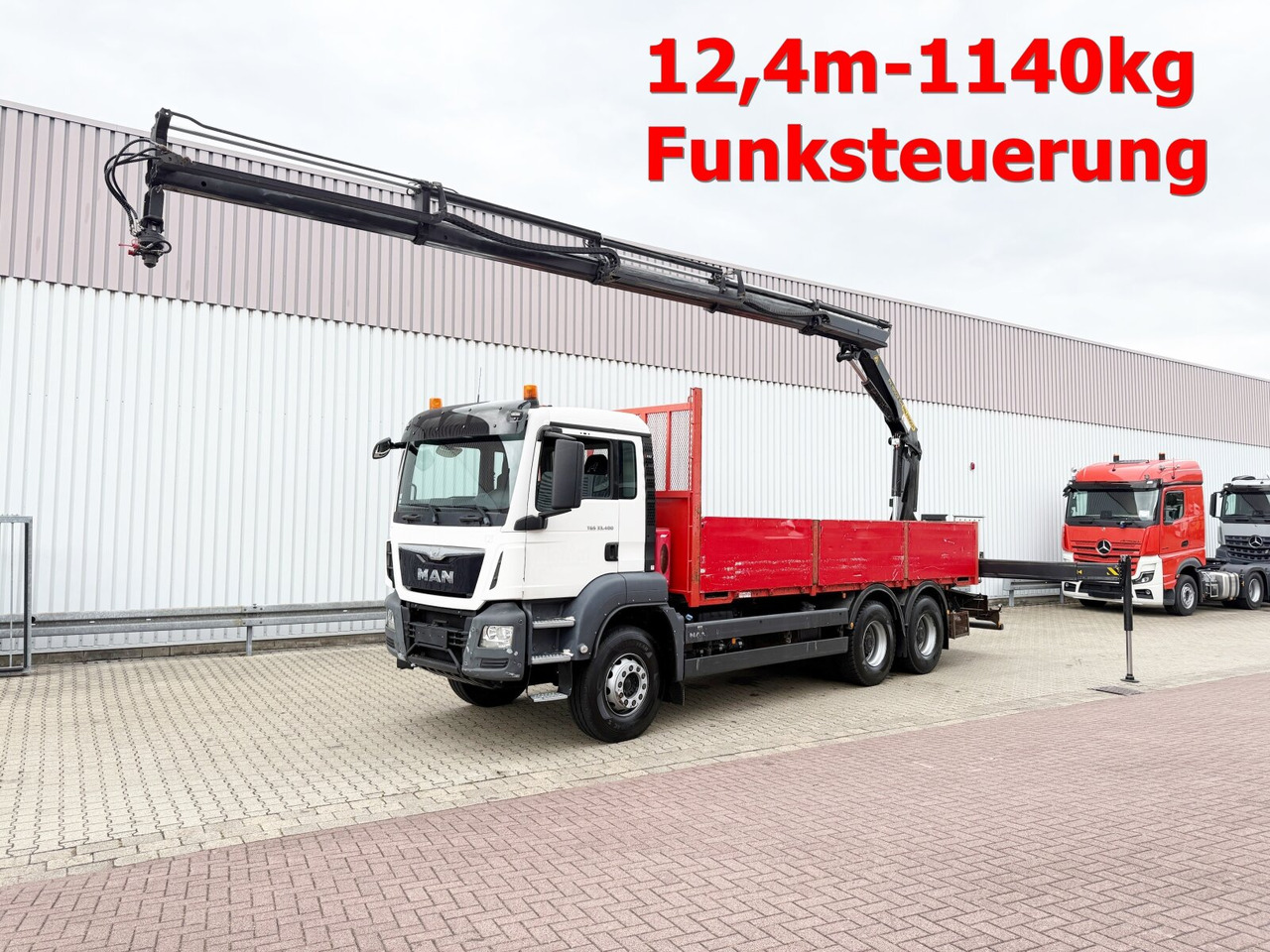 MAN TGS 33.400 6x4 BB TGS 33.400 6x4 BB, Navi, Heckkran PK18002-EH C, Funk - Камион со кран, Камион со платформа: слика 1 MAN TGS 33.400 6x4 BB TGS 33.400 6x4 BB, Navi, Heckkran PK18002-EH C, Funk - Камион со кран, Камион со платформа: слика 1