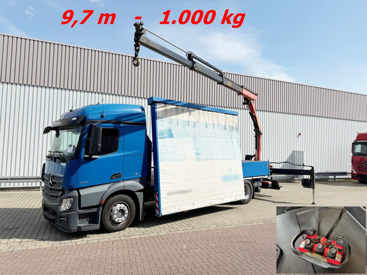 Mercedes-Benz Actros 1836 L 4x2 Actros 1836 L 4x2, Glastransporter, Heckkran Palfinger Pk 12002-EH, Funk - Камион со кран: слика 1 Mercedes-Benz Actros 1836 L 4x2 Actros 1836 L 4x2, Glastransporter, Heckkran Palfinger Pk 12002-EH, Funk - Камион со кран: слика 1