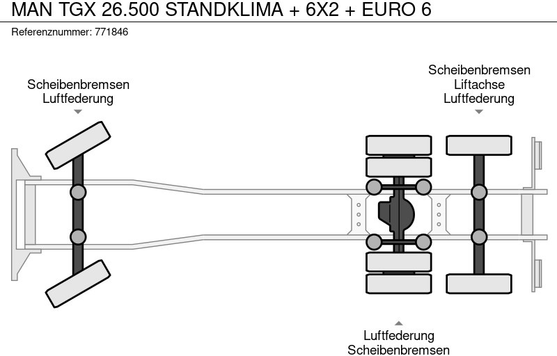 Камион со церада MAN TGX 26.500 STANDKLIMA + 6X2 + EURO 6: слика 18 Камион со церада MAN TGX 26.500 STANDKLIMA + 6X2 + EURO 6: слика 18