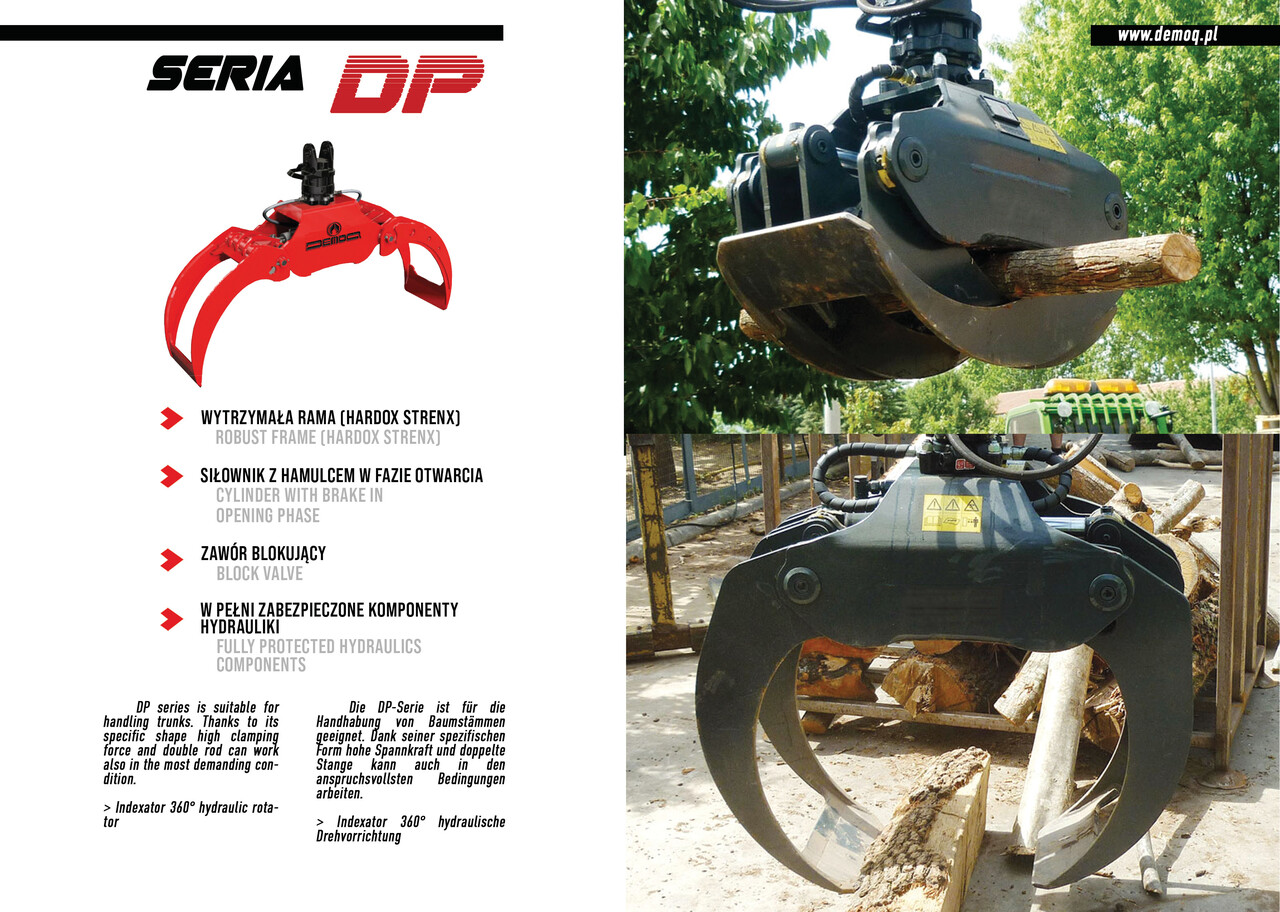 DEMOQ DP032 Log Grab 270 kg - Фаќалка за Градежна машина: слика 3 DEMOQ DP032 Log Grab 270 kg - Фаќалка за Градежна машина: слика 3