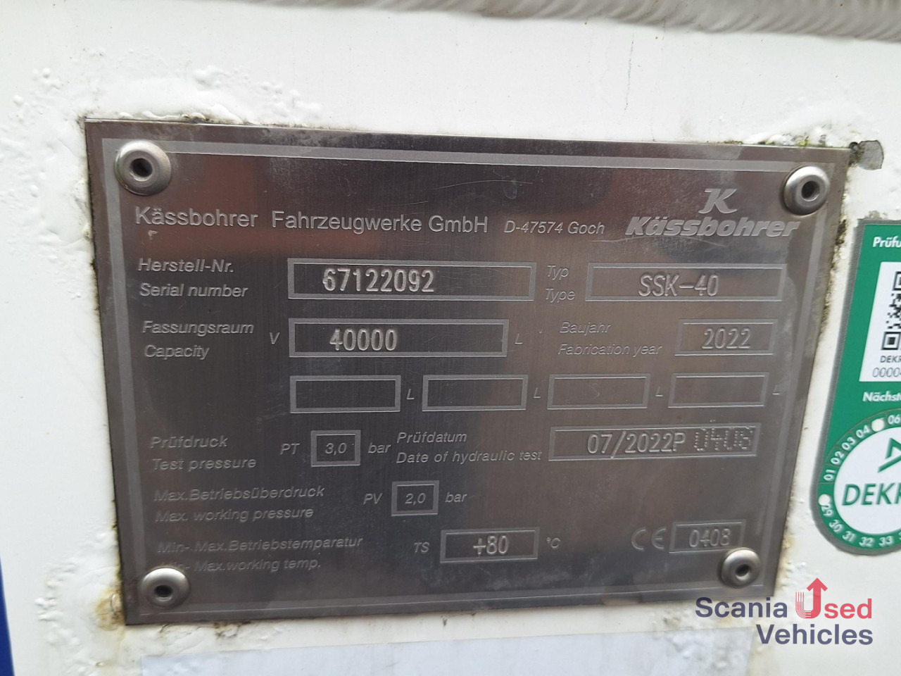 KAESSBOHRER Lebensmitteltank Kippbar SSK 40XS Neuwertig !! - Полуприколка силос: слика 2 KAESSBOHRER Lebensmitteltank Kippbar SSK 40XS Neuwertig !! - Полуприколка силос: слика 2