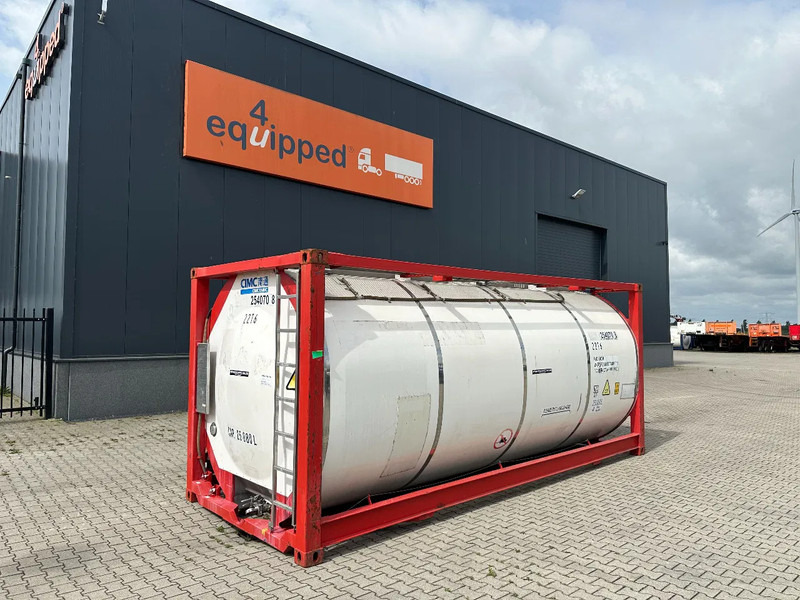 Резервоар за складирање за транспорт на хемикалии CIMC 20FT ISO, 25.080L/1-COMP/3 BAFFELS/4 manholes, ADR valid until 08/2027: слика 1