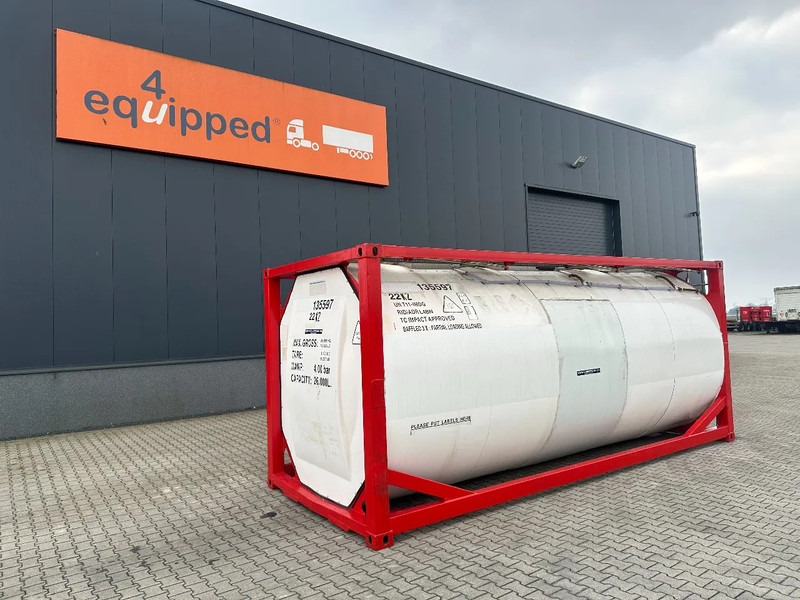 SINGAMAS 20FT ISO, 26.000L/1-COMP/3 BAFFELS/3 manholes, 5Y: 08-2027, L4BN, T11 - Резервоар за складирање: слика 1 SINGAMAS 20FT ISO, 26.000L/1-COMP/3 BAFFELS/3 manholes, 5Y: 08-2027, L4BN, T11 - Резервоар за складирање: слика 1