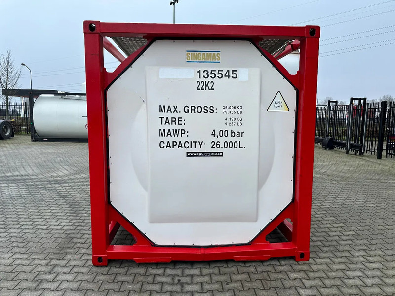 SINGAMAS 20FT ISO, 26.000L/1-COMP/3 BAFFELS/3 manholes, 5Y inspection: 06/2027 - Резервоар за складирање: слика 5 SINGAMAS 20FT ISO, 26.000L/1-COMP/3 BAFFELS/3 manholes, 5Y inspection: 06/2027 - Резервоар за складирање: слика 5