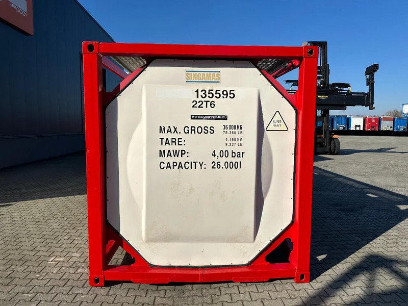 SINGAMAS 20FT ISO, 26.000L/1-COMP/3 BAFFELS/3 manholes, 5Y inspection: 06/2027, L4BN - Резервоар за складирање: слика 5 SINGAMAS 20FT ISO, 26.000L/1-COMP/3 BAFFELS/3 manholes, 5Y inspection: 06/2027, L4BN - Резервоар за складирање: слика 5