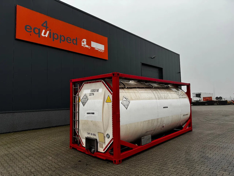 SINGAMAS 20FT ISO, 26.000L/1-COMP/3 BAFFELS/3 manholes, 5Y inspection: 07/2027 - Резервоар за складирање: слика 1 SINGAMAS 20FT ISO, 26.000L/1-COMP/3 BAFFELS/3 manholes, 5Y inspection: 07/2027 - Резервоар за складирање: слика 1