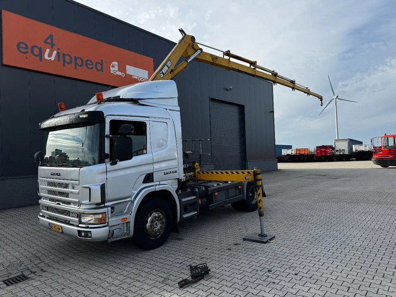 Scania P114-340 + HIAB 19-5 crane + remote / Euro-3 / 3 pedals / NL-truck / APK: 12-2025 - Камион со кран: слика 1 Scania P114-340 + HIAB 19-5 crane + remote / Euro-3 / 3 pedals / NL-truck / APK: 12-2025 - Камион со кран: слика 1