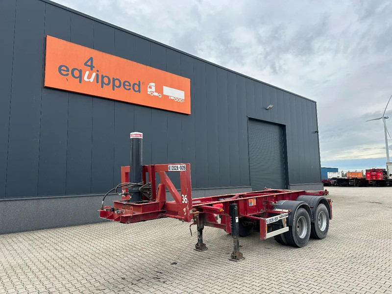 Van Hool 2 AXLE 20FT TIPPING-CHASSIS, TWIN-TIRES, BPW + DRUM, ALCOA - Транспортер на контејнер/ Полуприколка со променливо тело: слика 1 Van Hool 2 AXLE 20FT TIPPING-CHASSIS, TWIN-TIRES, BPW + DRUM, ALCOA - Транспортер на контејнер/ Полуприколка со променливо тело: слика 1