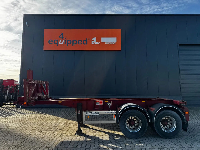 Van Hool 2 AXLE 20FT TIPPING-CHASSIS / TWIN-TIRES / BPW + DRUM / ALCOA / NL-trailer / APK - Транспортер на контејнер/ Полуприколка со променливо тело: слика 2 Van Hool 2 AXLE 20FT TIPPING-CHASSIS / TWIN-TIRES / BPW + DRUM / ALCOA / NL-trailer / APK - Транспортер на контејнер/ Полуприколка со променливо тело: слика 2