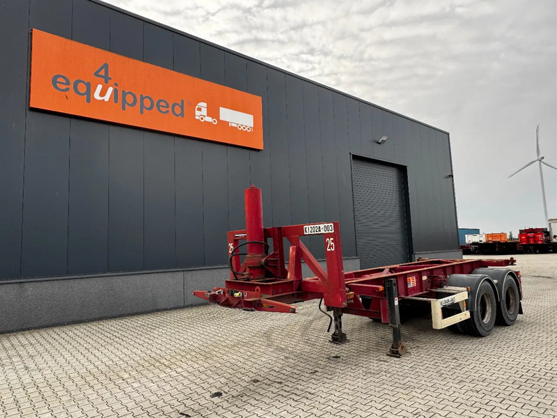 Van Hool 2 AXLE 20FT TIPPING-CHASSIS, TWIN-TIRES, BPW + DRUM - Транспортер на контејнер/ Полуприколка со променливо тело: слика 1 Van Hool 2 AXLE 20FT TIPPING-CHASSIS, TWIN-TIRES, BPW + DRUM - Транспортер на контејнер/ Полуприколка со променливо тело: слика 1