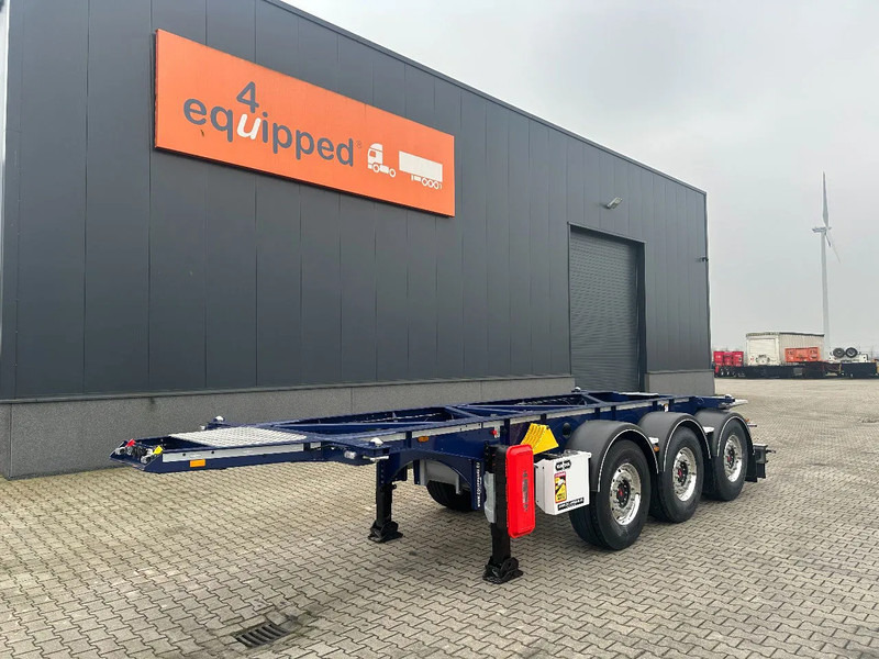 Van Hool NEW / DIRECT AVAILABLE 20FT ADR-CHASSIS, EMPTY WEIGHT: 3.300KG, DISCBRAKES, 3x available, ALU WHEELS - Транспортер на контејнер/ Полуприколка со променливо тело: слика 1 Van Hool NEW / DIRECT AVAILABLE 20FT ADR-CHASSIS, EMPTY WEIGHT: 3.300KG, DISCBRAKES, 3x available, ALU WHEELS - Транспортер на контејнер/ Полуприколка со променливо тело: слика 1