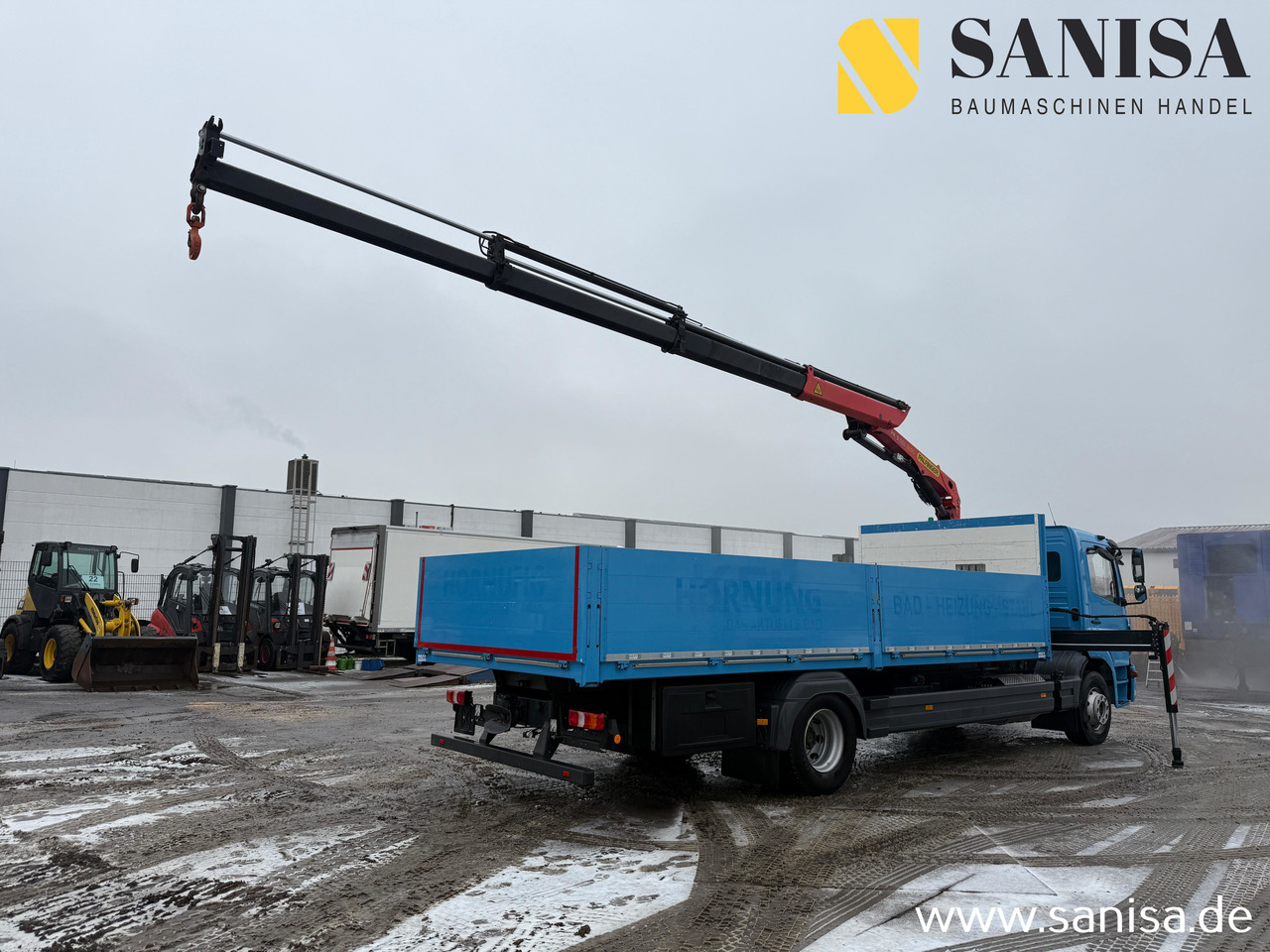 Камион со платформа, Камион со кран MERCEDES-BENZ Atego 1524/Palfinger PK 9.501/Funk: слика 16