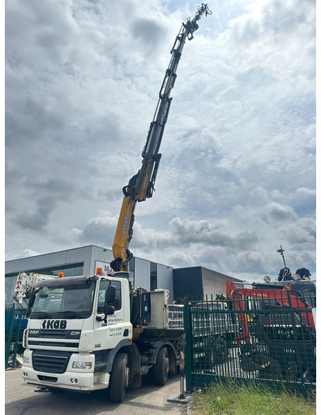 Камион со кран DAF CF 85.360 8x2 + CRANE (25m!) EFFER 305 6S + JIB 4S + ROTATOR - PLATORM 7m60 - LIFT + STEERING AXLE - EURO 5 - BE: слика 10