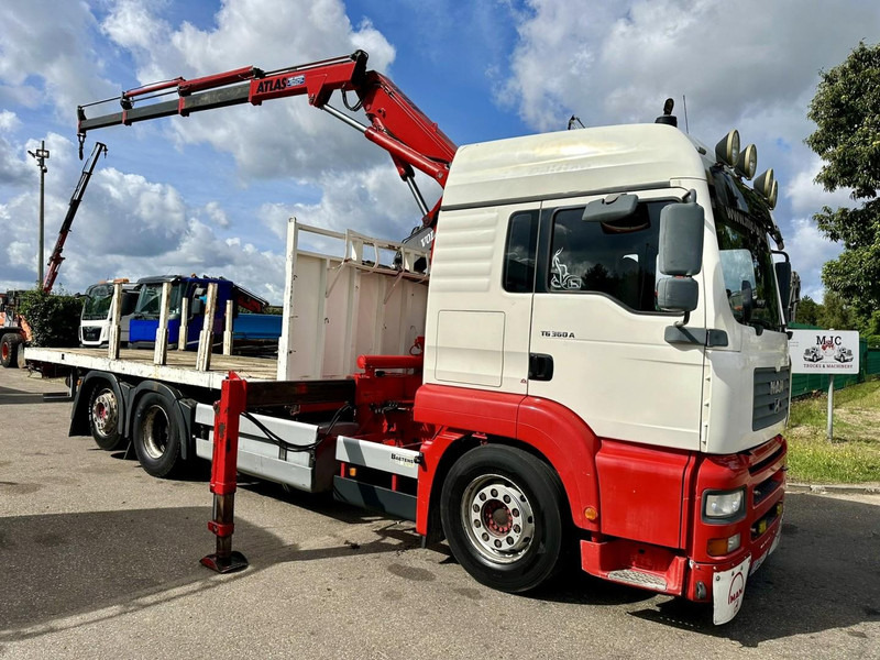 MAN TG 360 A 6x2 + CRANE ATLAS 100.1 A3 - PLATFORM 5m80 - E3 - LIFT-AXLE - FULL AIR SUSPENSION - ZF AS TRONIC -  BE TRUCK - Камион со кран: слика 1 MAN TG 360 A 6x2 + CRANE ATLAS 100.1 A3 - PLATFORM 5m80 - E3 - LIFT-AXLE - FULL AIR SUSPENSION - ZF AS TRONIC -  BE TRUCK - Камион со кран: слика 1