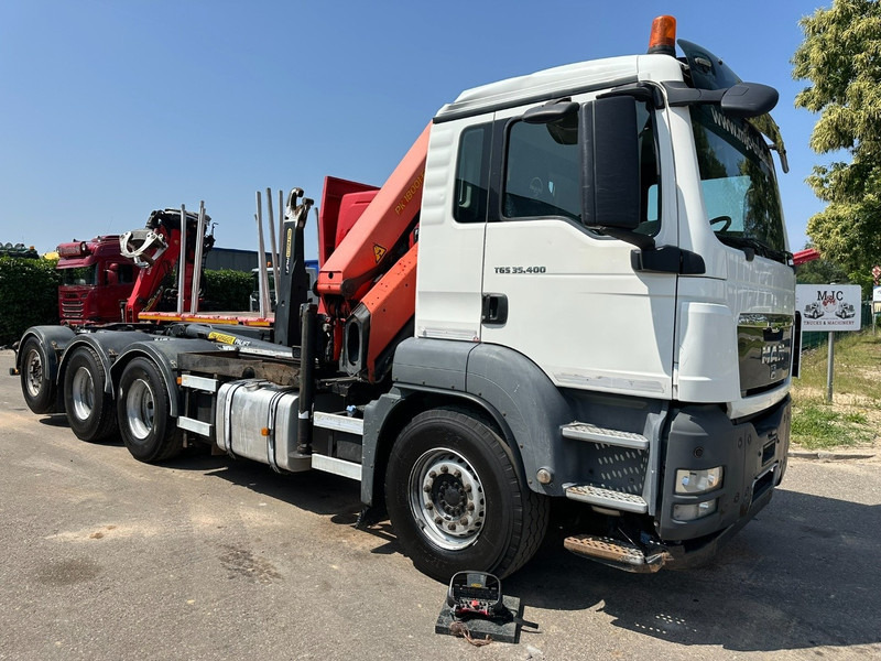 MAN TGS 35.400 8x4 TRIDEM HOOKLIFT T22 + CRANE PALFINGER PK 18001 EH + RADIO - EURO 5 - LIFT/STEERING AXLE - BE TRUCK - Камион со кука за подигање, Камион со кран: слика 3 MAN TGS 35.400 8x4 TRIDEM HOOKLIFT T22 + CRANE PALFINGER PK 18001 EH + RADIO - EURO 5 - LIFT/STEERING AXLE - BE TRUCK - Камион со кука за подигање, Камион со кран: слика 3