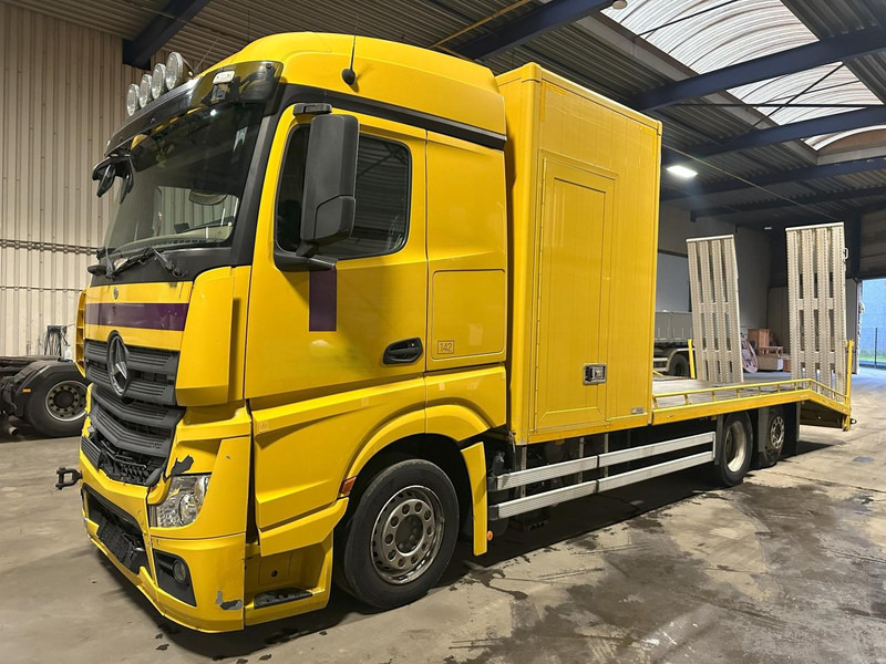 Mercedes-Benz ACTROS 2745 6x2 OPRIJWAGEN / AUTOTRANSPORTER / MACHINE CARRIER - WINCH - 6m10 - EURO 5 - LIFT AXLE - HYDR RAMPS - NL TRUCK - Автотранспортен камион: слика 1 Mercedes-Benz ACTROS 2745 6x2 OPRIJWAGEN / AUTOTRANSPORTER / MACHINE CARRIER - WINCH - 6m10 - EURO 5 - LIFT AXLE - HYDR RAMPS - NL TRUCK - Автотранспортен камион: слика 1