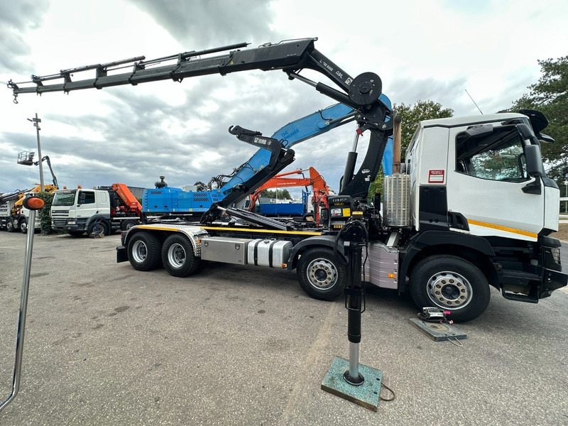 Renault C460 8x4 HOOKLIFT + (19m!) CRANE HIAB 288 E-6 HIDUO - RADIO - 5/6 F - STEEL SPRING / HUB REDUCTION - BE TRUCK - Камион со кука за подигање, Камион со кран: слика 4 Renault C460 8x4 HOOKLIFT + (19m!) CRANE HIAB 288 E-6 HIDUO - RADIO - 5/6 F - STEEL SPRING / HUB REDUCTION - BE TRUCK - Камион со кука за подигање, Камион со кран: слика 4