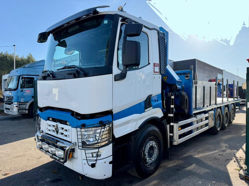 Renault C480 8x4 Pritsche + Kran (20m!) PALFINGER PK33002-EH E (6x) - PLATFORM 8m25 - LIFT/STEERING - GOOD TIRES - BE TRUCK - Камион со платформа, Камион со кран: слика 3 Renault C480 8x4 Pritsche + Kran (20m!) PALFINGER PK33002-EH E (6x) - PLATFORM 8m25 - LIFT/STEERING - GOOD TIRES - BE TRUCK - Камион со платформа, Камион со кран: слика 3