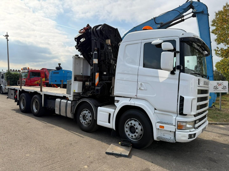Scania 114C-380 8x4 PRITSCHE + KRAN HIAB 700 E-5 - PLATFORM 6m80 + TWISTLOCKS - MANUAL - RETARDER - STEEL SPRING / BIG AXLE HUB REDUCTION  - AP ACHSEN - Камион со платформа, Камион со кран: слика 2 Scania 114C-380 8x4 PRITSCHE + KRAN HIAB 700 E-5 - PLATFORM 6m80 + TWISTLOCKS - MANUAL - RETARDER - STEEL SPRING / BIG AXLE HUB REDUCTION  - AP ACHSEN - Камион со платформа, Камион со кран: слика 2