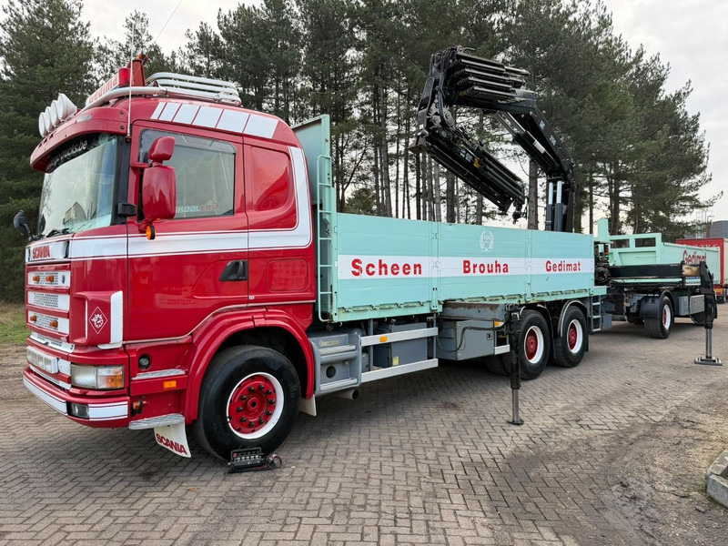 Scania 164L-480 V8 6x4 BAUSTOFF + KRAN HIAB 350-4 + JIB 90-4 - *TOP ZUSTAND* - ROTATOR - RADIO - RETARDER - BLATT / AP ACHSEN - BELGISCHE LKW - Камион со платформа, Камион со кран: слика 3 Scania 164L-480 V8 6x4 BAUSTOFF + KRAN HIAB 350-4 + JIB 90-4 - *TOP ZUSTAND* - ROTATOR - RADIO - RETARDER - BLATT / AP ACHSEN - BELGISCHE LKW - Камион со платформа, Камион со кран: слика 3