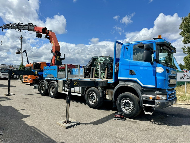 Scania G440 8x4 + (26.5m!) CRANE PALFINGER PK78002 SH G 8x + 1 + WINCH - PLATFORM 6m25 - MANUAL - HUB REDUCTION - STEEL SPRING - EURO 5 - BE TRUCK - Камион со кран: слика 1 Scania G440 8x4 + (26.5m!) CRANE PALFINGER PK78002 SH G 8x + 1 + WINCH - PLATFORM 6m25 - MANUAL - HUB REDUCTION - STEEL SPRING - EURO 5 - BE TRUCK - Камион со кран: слика 1