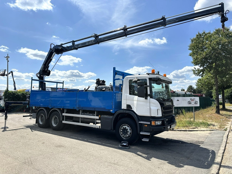 Scania P410 6x4 PRITSCHE + KRAN HIAB 166 ES-4 - RETARDER - ROTATOR - PLATFORM 6m80 - BIG AXLES HUB REDUCTION - STEEL SPRING - Камион со платформа, Камион со кран: слика 2 Scania P410 6x4 PRITSCHE + KRAN HIAB 166 ES-4 - RETARDER - ROTATOR - PLATFORM 6m80 - BIG AXLES HUB REDUCTION - STEEL SPRING - Камион со платформа, Камион со кран: слика 2