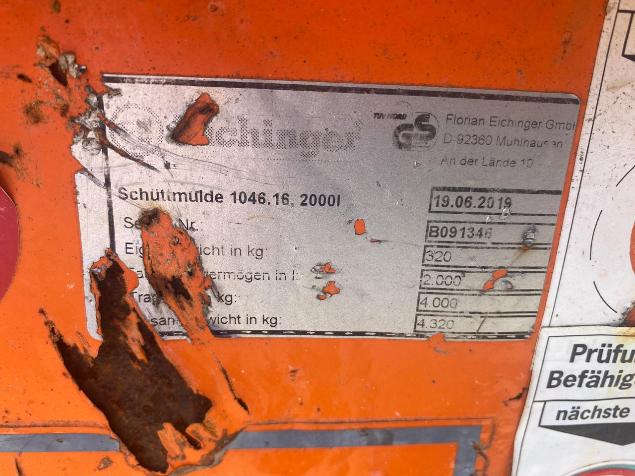 Eichinger Schuttmulde 1046.16, 2000l - Ракувач со контејнери: слика 3 Eichinger Schuttmulde 1046.16, 2000l - Ракувач со контејнери: слика 3