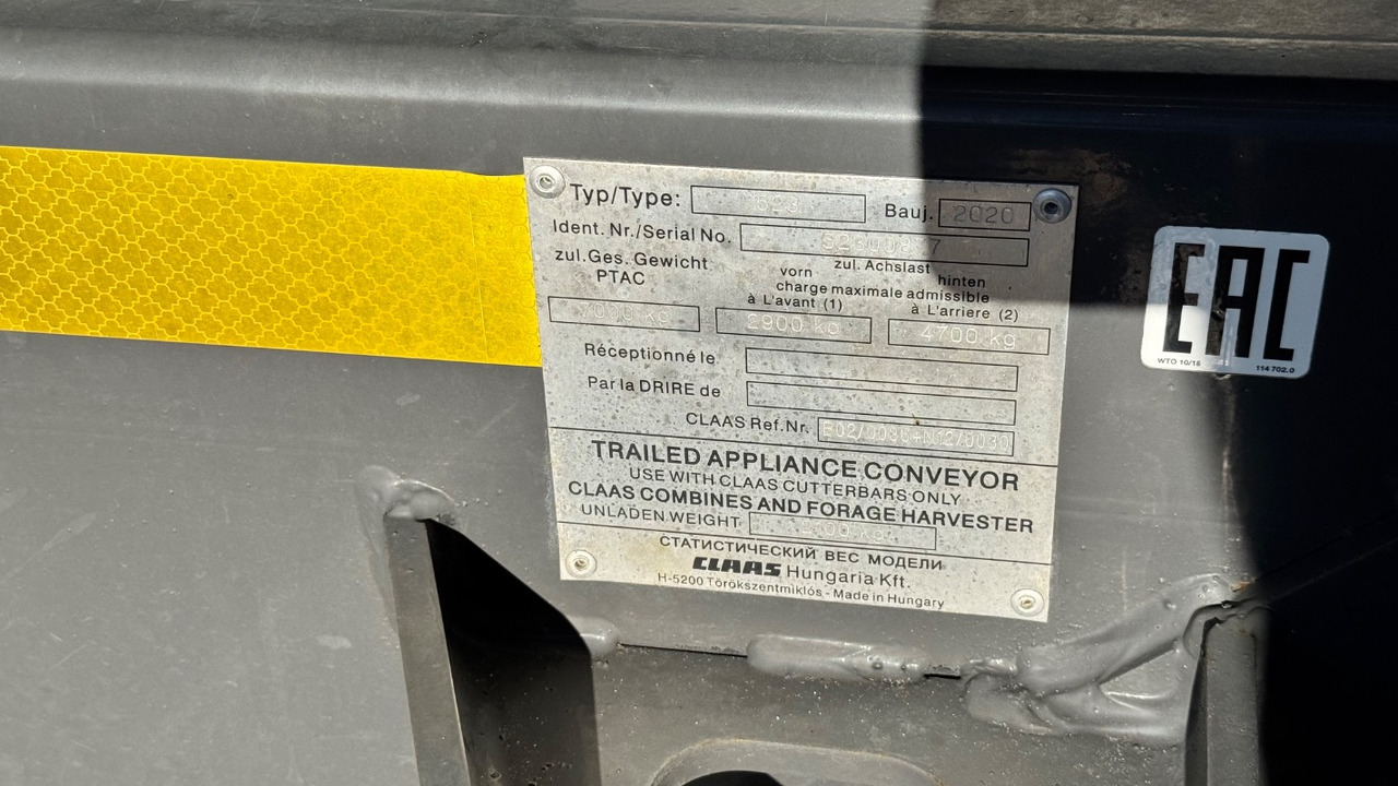 CLAAS VARIO 1080 Schneidwerkswagen - Комбајн: слика 4 CLAAS VARIO 1080 Schneidwerkswagen - Комбајн: слика 4