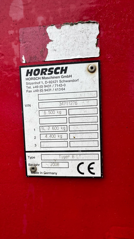 Horsch Tiger 6 LT in top Zustand - Култиватор: слика 2 Horsch Tiger 6 LT in top Zustand - Култиватор: слика 2
