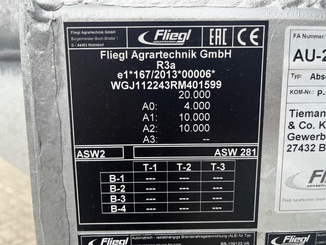 Fliegl ASW281 - Приколка: слика 2 Fliegl ASW281 - Приколка: слика 2