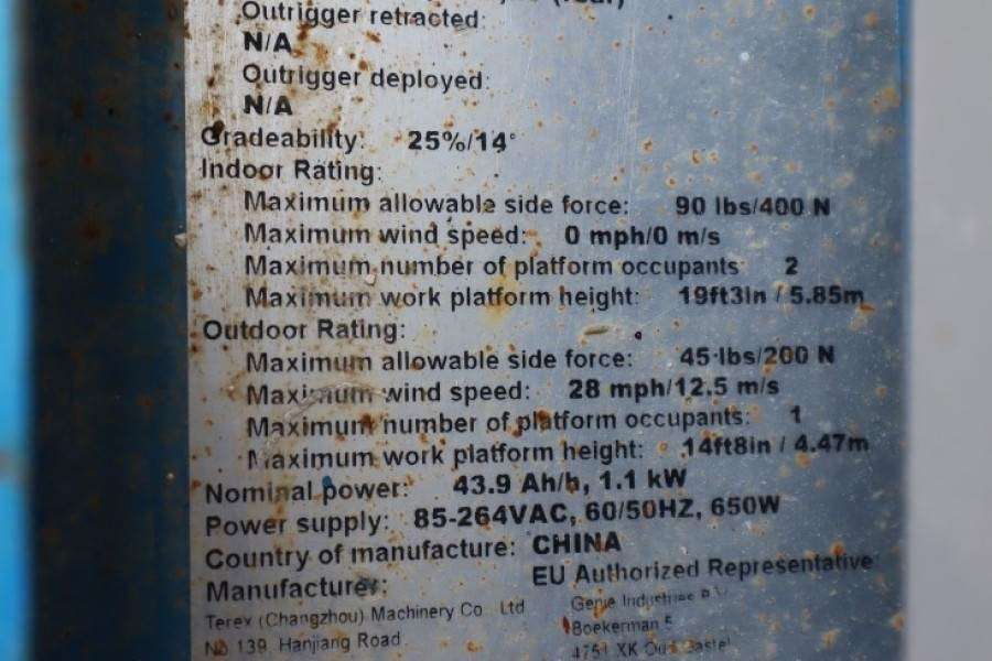 Genie GS1932 E-Drive Several In Stock, 8m Working Height  - Кревач ножица: слика 5 Genie GS1932 E-Drive Several In Stock, 8m Working Height  - Кревач ножица: слика 5