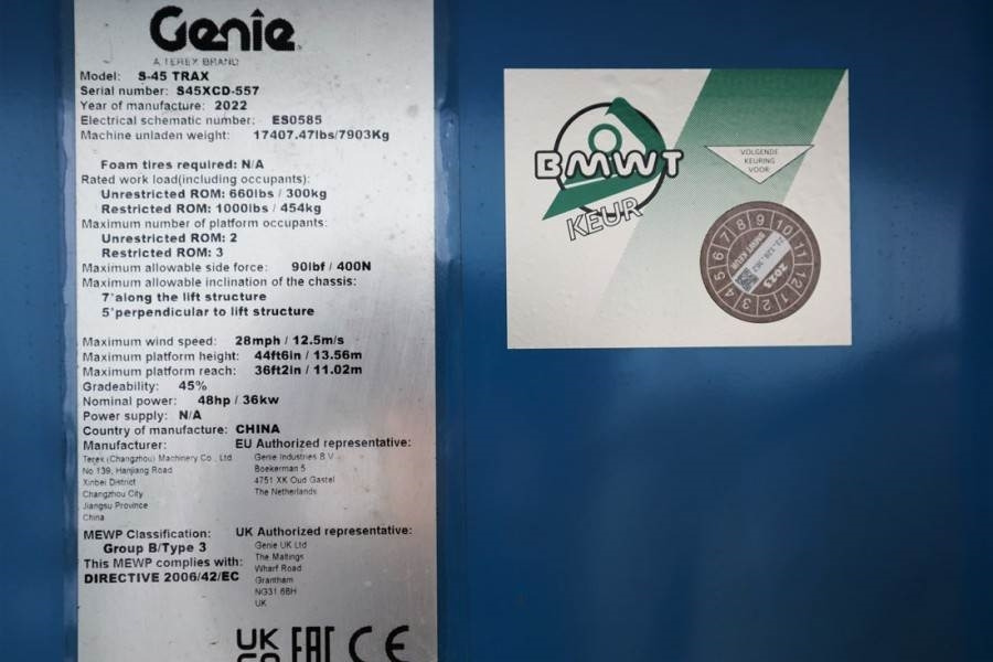 Genie S45XC Trax Valid inspection, *Guarantee! Diesel, 4 - Телескопска платформа: слика 5 Genie S45XC Trax Valid inspection, *Guarantee! Diesel, 4 - Телескопска платформа: слика 5