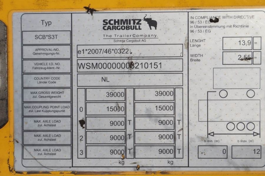 Schmitz Cargobull SCB3ST CoC Documents, TuV Loading Certif - Приколка со церада: слика 5 Schmitz Cargobull SCB3ST CoC Documents, TuV Loading Certif - Приколка со церада: слика 5