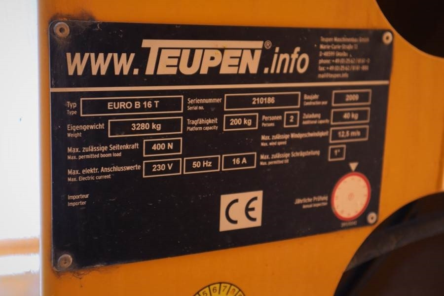 Teupen EURO B16T Driving Licence B/3, Diesel, 16m Working - Камион со подигачка кошница: слика 5 Teupen EURO B16T Driving Licence B/3, Diesel, 16m Working - Камион со подигачка кошница: слика 5