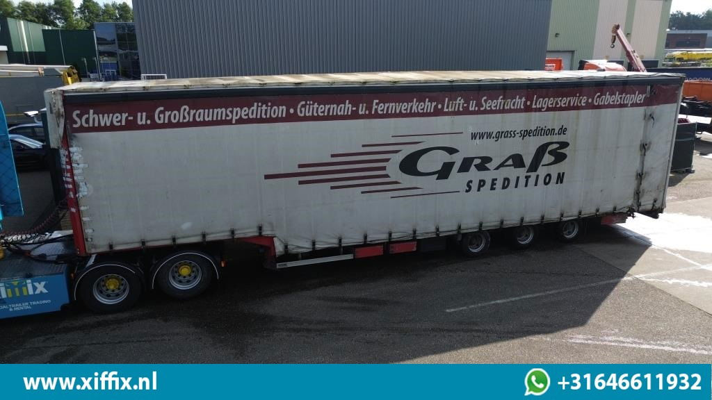 Wiese 3-ass. Semi dieplader met huifopbouw - Полуприколка за низок утовар: слика 1 Wiese 3-ass. Semi dieplader met huifopbouw - Полуприколка за низок утовар: слика 1