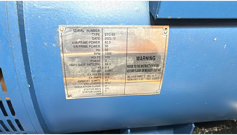 Генераторска поставка Diesel Generator Set STC-50 (NEW !!! / 62.5 KVA/ 400V / 1500 RPM / 3 PHASE / 90.3 A / 50 HZ): слика 9