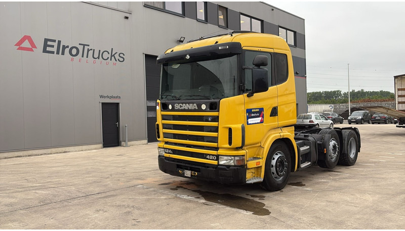 Scania 124-420 (6X2 / 8 TYRES / ORIGINAL TRACTOR UNIT / FRONT STEEL) - Камион влекач: слика 1 Scania 124-420 (6X2 / 8 TYRES / ORIGINAL TRACTOR UNIT / FRONT STEEL) - Камион влекач: слика 1