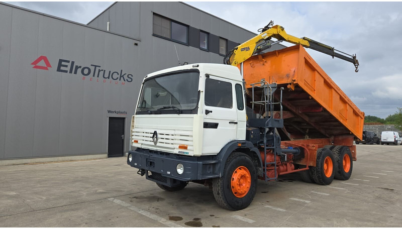 Renault G 300 Manager (POMPE MANUELLE / GRUE COPMA 90.2 / LAMES / 6X4 / GRAND PONT) - Кипер, Камион со кран: слика 1 Renault G 300 Manager (POMPE MANUELLE / GRUE COPMA 90.2 / LAMES / 6X4 / GRAND PONT) - Кипер, Камион со кран: слика 1