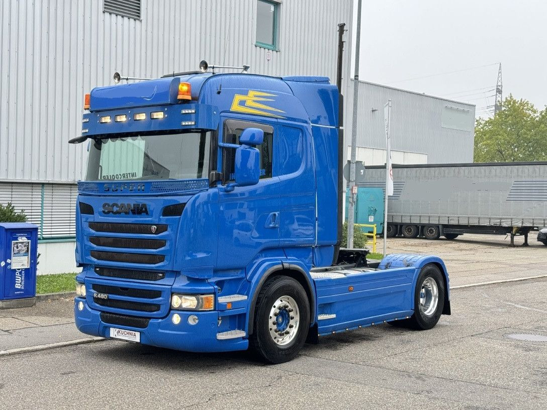 Scania R 480 Retarder Alcoa Schalter TOP Vollluft - Камион влекач: слика 1 Scania R 480 Retarder Alcoa Schalter TOP Vollluft - Камион влекач: слика 1