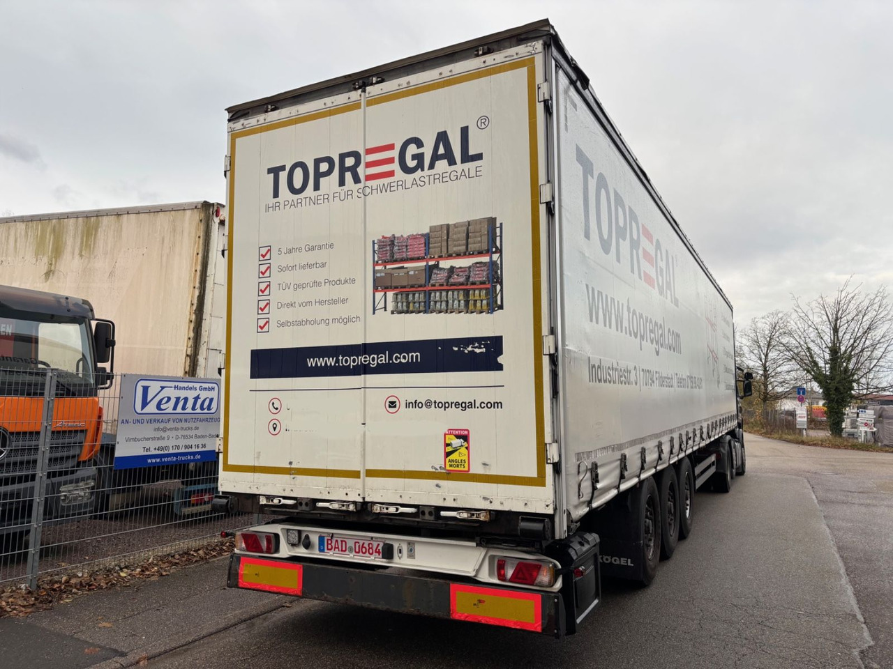 Kögel SN24, Edscha, Schiebeplane, BPW-Achse - Полуприколка со церада: слика 1 Kögel SN24, Edscha, Schiebeplane, BPW-Achse - Полуприколка со церада: слика 1