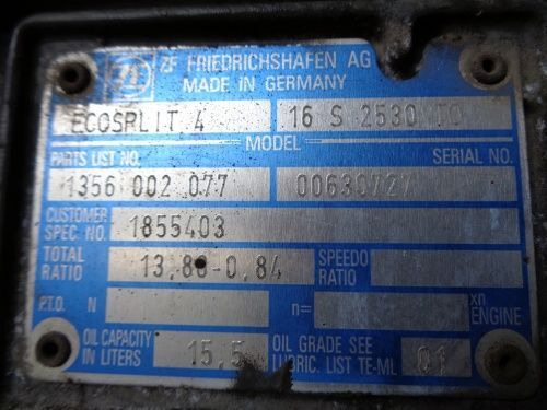 DAF ZF 16S2530 TO   DAF - Менувач за Камион: слика 2 DAF ZF 16S2530 TO   DAF - Менувач за Камион: слика 2